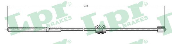 LPR C0558B Cable Pull, parking brake