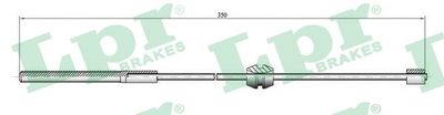 Cable Pull, parking brake LPR C0558B