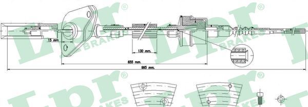 LPR C0565C Cable Pull, clutch control