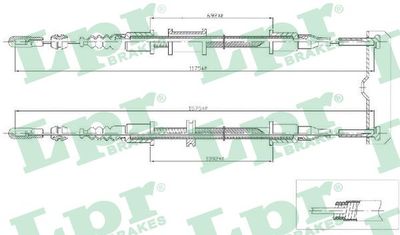 Cable Pull, parking brake LPR C0571B