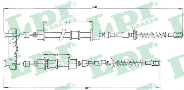LPR C0572B Cable Pull, parking brake