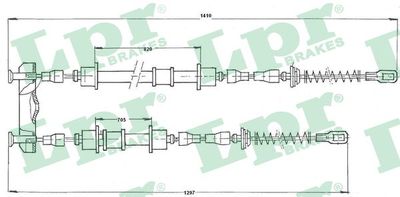 Cable Pull, parking brake LPR C0572B