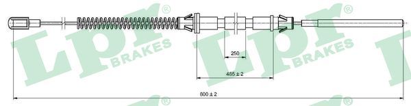 LPR C0574B Cable Pull, parking brake