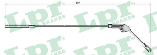 LPR C0579B Cable Pull, parking brake