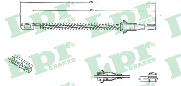 LPR C0586B Cable Pull, parking brake