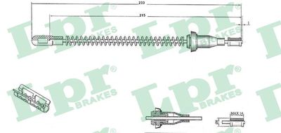 Cable Pull, parking brake LPR C0586B