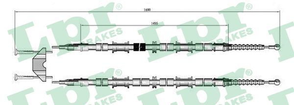 LPR C0597B Cable Pull, parking brake
