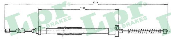 LPR C0606B Cable Pull, parking brake