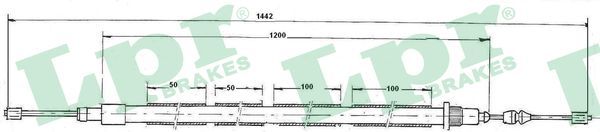 LPR C0607B Cable Pull, parking brake