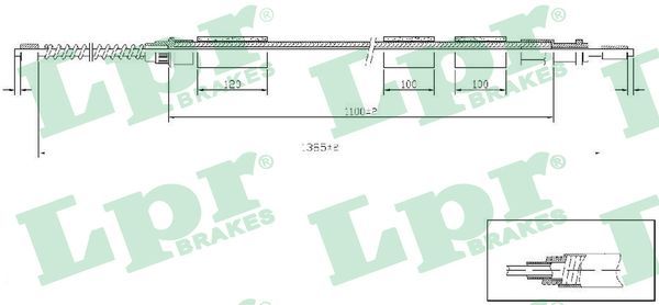 LPR C0609B Cable Pull, parking brake
