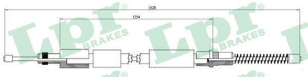 LPR C0619B Cable Pull, parking brake