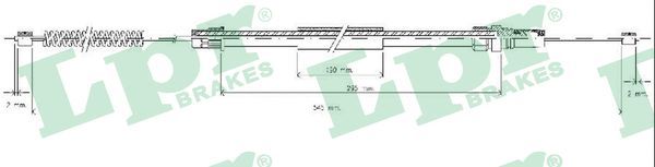LPR C0629B Cable Pull, parking brake