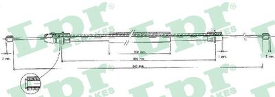 Cable Pull, parking brake LPR C0630B