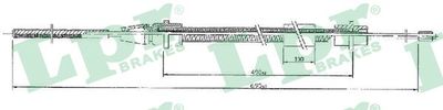 Cable Pull, parking brake LPR C0631B