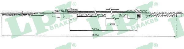 LPR C0633B Cable Pull, parking brake