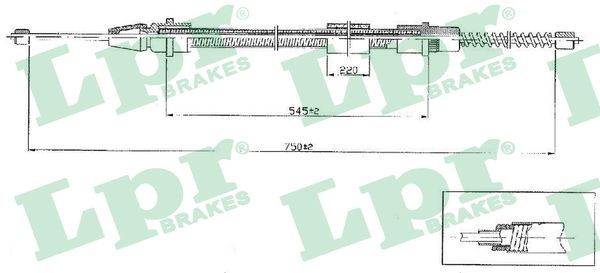LPR C0634B Cable Pull, parking brake