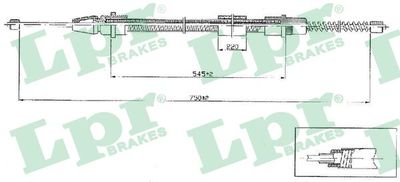 Cable Pull, parking brake LPR C0634B
