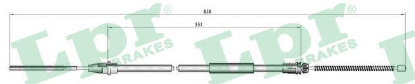 LPR C0635B Cable Pull, parking brake