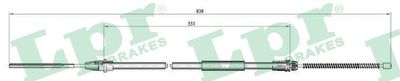 Cable Pull, parking brake LPR C0635B
