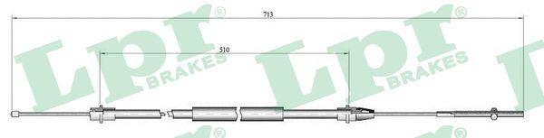 LPR C0638B Cable Pull, parking brake