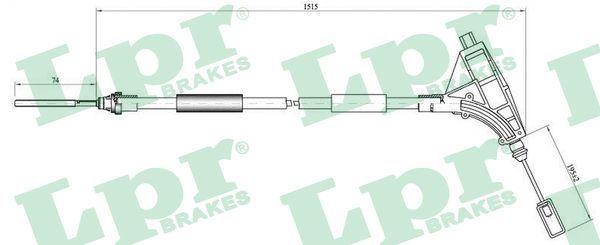 LPR C0641B Cable Pull, parking brake