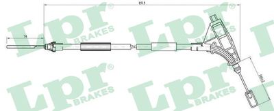 Cable Pull, parking brake LPR C0641B