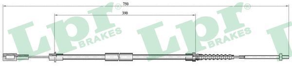 LPR C0643B Cable Pull, parking brake