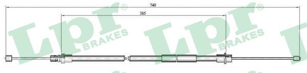 LPR C0649B Cable Pull, parking brake