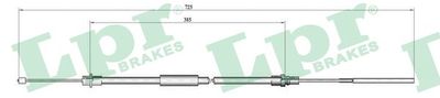 Cable Pull, parking brake LPR C0650B