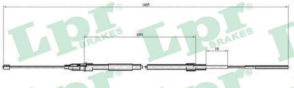 LPR C0651B Cable Pull, parking brake