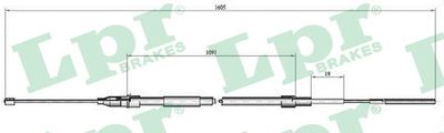 Cable Pull, parking brake LPR C0651B
