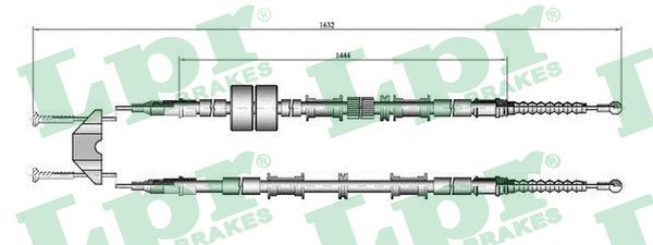 LPR C0652B Cable Pull, parking brake