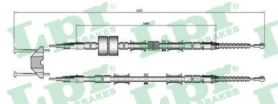 Cable Pull, parking brake LPR C0652B