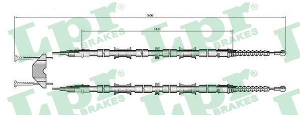 LPR C0655B Cable Pull, parking brake