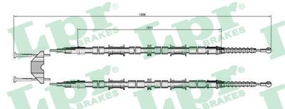 Cable Pull, parking brake LPR C0655B