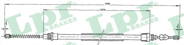 LPR C0659B Cable Pull, parking brake