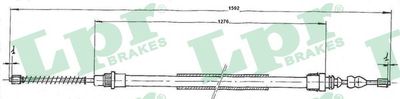 Cable Pull, parking brake LPR C0659B