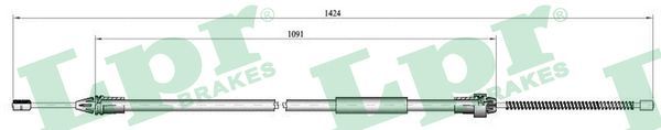 LPR C0687B Cable Pull, parking brake