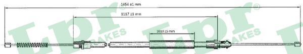 LPR C0692B Cable Pull, parking brake