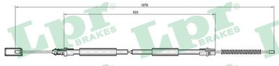 Cable Pull, parking brake LPR C0694B