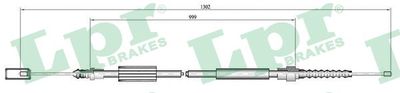 Cable Pull, parking brake LPR C0695B