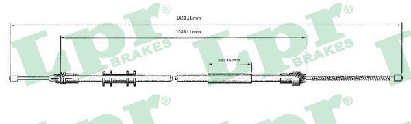 LPR C0700B Cable Pull, parking brake