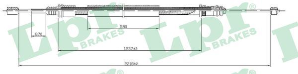 LPR C0704B Cable Pull, parking brake