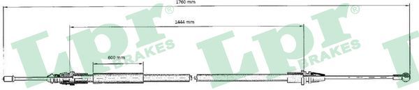 LPR C0707B Cable Pull, parking brake