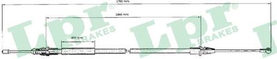 Cable Pull, parking brake LPR C0707B