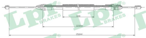 LPR C0710B Cable Pull, parking brake