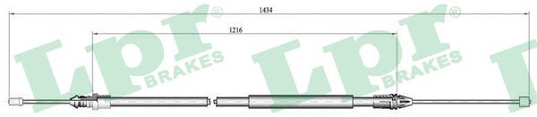 LPR C0713B Cable Pull, parking brake