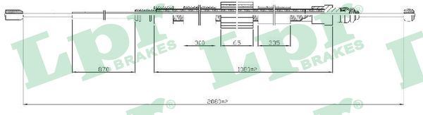LPR C0716B Cable Pull, parking brake