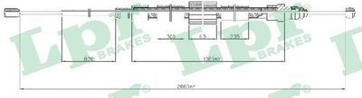 Cable Pull, parking brake LPR C0716B