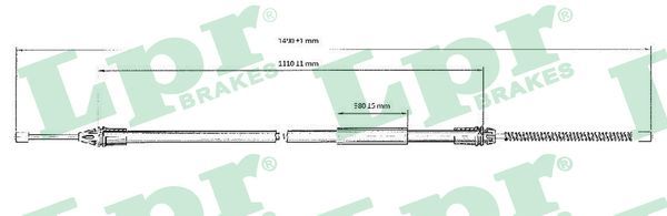 LPR C0720B Cable Pull, parking brake
